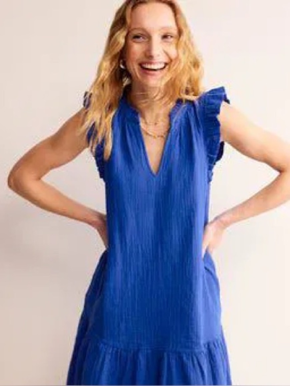 Boden Daisy Double Cloth Short Dress, sz 10
